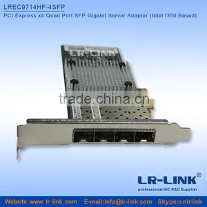 LREC9714HF-4SFP PCI Express x4 Quad Port SFP Gigabit 4 Port Optical Network Interface Card (Intel I350 Based) thumbnail-4