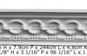 2015 High Quality Good Price Beautiful Luxury Decorative pu Carving Cornice Mouldings thumbnail-5