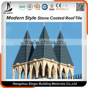 Africa Market Aluminum Zinc Roofing Sheet, Stone Coated Metal Roof Tile For House Plan thumbnail-2