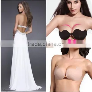 Wholesale Hot Selling Push Up Invisible Silicone Strapless Bra thumbnail-4