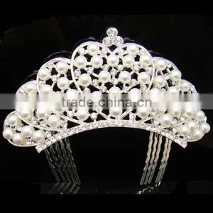 Wedding Pearl Crown Hair Combs thumbnail-1