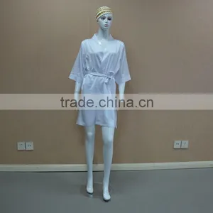 Sexy Fancy White Matte Stretch Satin Nightgown/pajamas thumbnail-1