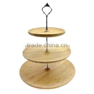 Bamboo Wooden Cake Stands thumbnail-1