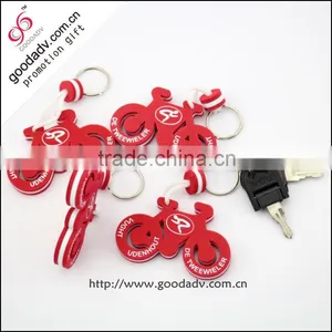 High Quality Good Promotional Gift Bicycle Shape Eva Key Chain thumbnail-1