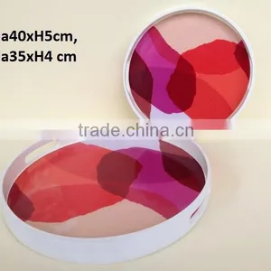 HIgh Quality Lacquer Bamboo Serving Tray Table Made in Vietnam thumbnail-1