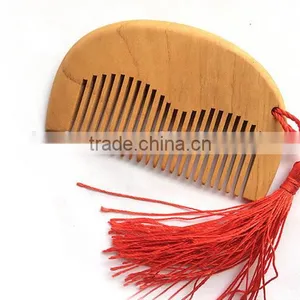 Natural Wide Tooth Wood No-static Massage Hair Comb Free Shipping Wholesale thumbnail-5