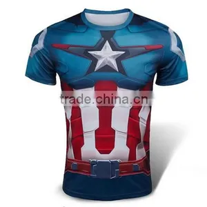 Mens Superhero Long Sleeve Cycling T-Shirt Pro Slim Quick Dry Compression T-Shirt thumbnail-4