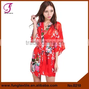 0208 Short Hot Sale Product Silk Robe for Wedding thumbnail-2