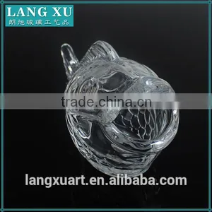 LX-T046 Handmade Crystal Fish Shape Animal-shaped Glass Jar for Cookie Candy Food Storage thumbnail-4