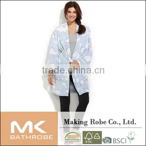 100% Polyester Lady Pink Coral Fleece Cheap Bathrobe Wholesale Bathrobe thumbnail-6