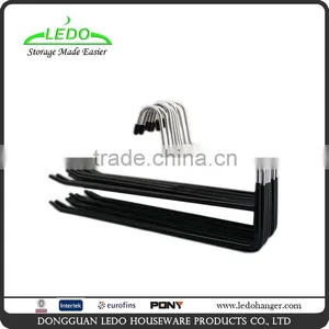 Black Heavy Duty Slacks/Trousers Pants Hangers Open Ended Hanger Easy Slide Organizers/. thumbnail-1