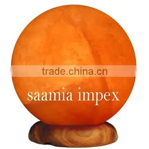 Great Relaxing Himalayan Rock Salt Lamp Globe Shape thumbnail-3