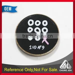 China Supplier Cheap Custom Metal Soft Cloisonne Trolley Coin Token thumbnail-1