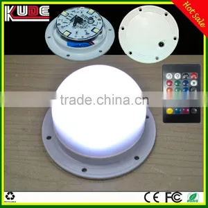 SMD RGB Lamp Battery Powered Round LED Light Base With Remote Control thumbnail-1