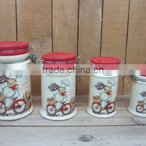 New Chef Design Ceramic Airtight Jar With Rubber Seal thumbnail-1