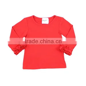 Wholesale 2016 Icing Ruffle Shirt Boutique Children Icing Raglans Baby Girls Ruffle Shirts thumbnail-6