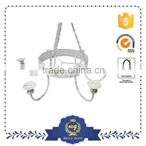 Four Arms White Home Candel Holders For Decoration thumbnail-1