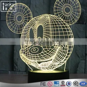 Acrylic Colorful LED Glowing Mickey Mouse,Custom LED Night Light thumbnail-1
