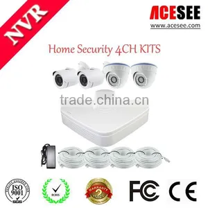 ACESEE Wholesale Surveillance Dvr With 4 IP Cameras Vandalproof HD Dome NVR Kit thumbnail-1