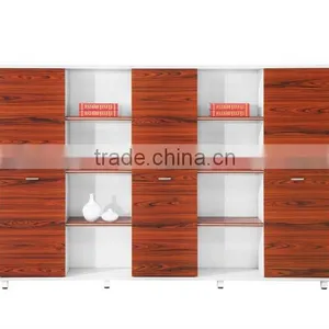 Wooden Open Shelf Cabinet With Drawers thumbnail-1