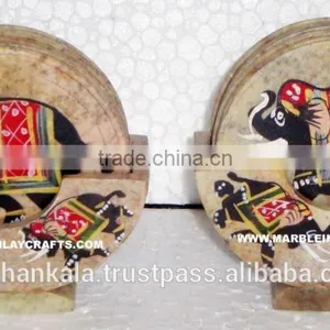 Soapstone Painting Coaster Set thumbnail-1