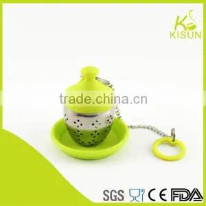 Popular Egg Shape Stainless Steel Tea Strainer With a Tower Stand thumbnail-4