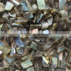 Natural Flashy Labradorite Raw Rough Sawed Slice Lot Loose Semi Precious Gemstones thumbnail-1