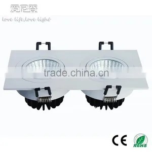 Double Head Hot Selling 2x7w Cob Led Ceiling Light Square Downlight Square Led Downlights thumbnail-1