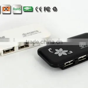 Hot Selling! Portable Slim Shape Low Cost USB2.0 Hub High Speed 4 Ports USB Hub for PC and Laptop thumbnail-1