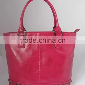 The Rivets Fashion Bag Women Big PU Tote Bags thumbnail-1