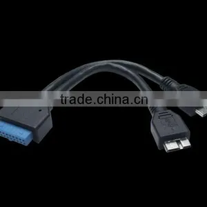 USB 3.0 20P Female to Dual Double Micro USB 3.0 Male thumbnail-1