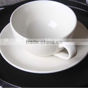 China Wholesale Bulk Ceramic Tea Cup and Saucer Set Modern Cafe Porcelain Cappuccino Coffee Cup and Saucer Set With Custom Logo thumbnail-6