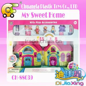Kids Mini Villa Toys Modern Villa With Furniture Wooden Villa Toys thumbnail-4
