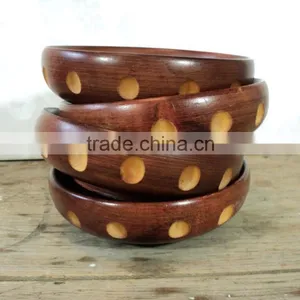 Acacia Wood Bowl /wooden Bowl Bulk Manufacturer Natural Finishing thumbnail-3