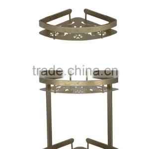 Homestar Hotel 2-tier Space Aluminum Triangle Bathroom Corner Shelf for Commodities thumbnail-3