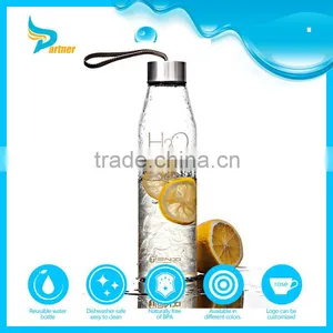 BPA Free Hot Sale White Glass Water Bottle Hot Water Bottle for Girls Voss Water Glass Bottle Wholesale thumbnail-1