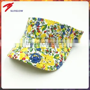 Wholesale Fashion Lady All Over Print Sun Visor Hat thumbnail-1
