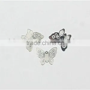 Rhodium Plated Cooper Butterfly(50pcs/bag) thumbnail-1