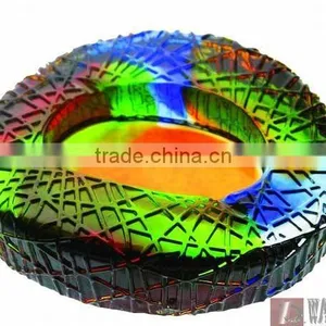 Olympics Bird Nest Lead Crystal Ashtray thumbnail-1