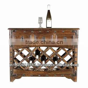 WOODEN WINE RACK , SOLID WOOD WINE RACK thumbnail-1