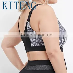 Kiteng 2016 High Quality Plus Size Marble Print Sports Bra Office In United States thumbnail-3