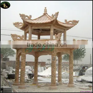 Double Decked Eastern Red Marble Gazebo thumbnail-1