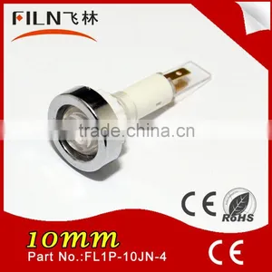 10mm Pure Color Cabinet LED Light Indicator Lamp 110v2w With Connector Terminal thumbnail-3