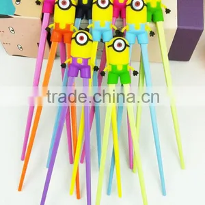 2016 News Cute Plastic Chopsticks With Silicone Guide/Functional Reusable Training Chopsticks thumbnail-2