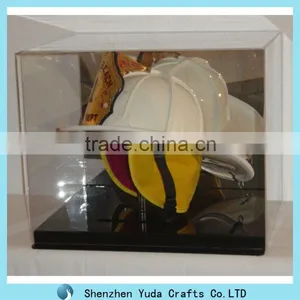 Clear Acrylic Helmet Display Box Mirror Back Display Case thumbnail-1