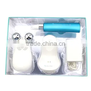 Oemodm Factoryprice New Design Mini USB EMS RF Roller Facial Lift Device With Charging Base thumbnail-6