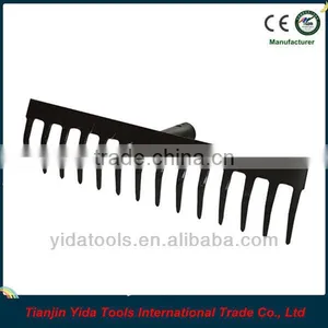 16T 45# Steel Green Painted Metal Rake Head thumbnail-1