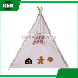 Hengwei Cotton Canvas Children Play Kids Single Pole Tipi Tiendas Tipi Tent thumbnail-3