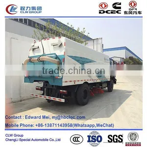 Dongfeng 4*2 4*4 Type 190hp 10 Ton Broom Sweepers Truck thumbnail-3