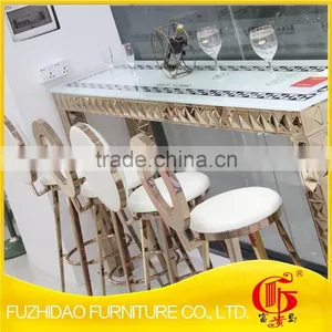 Hot Sale Stainless Steel Gold Bar Chair for Cafe thumbnail-5